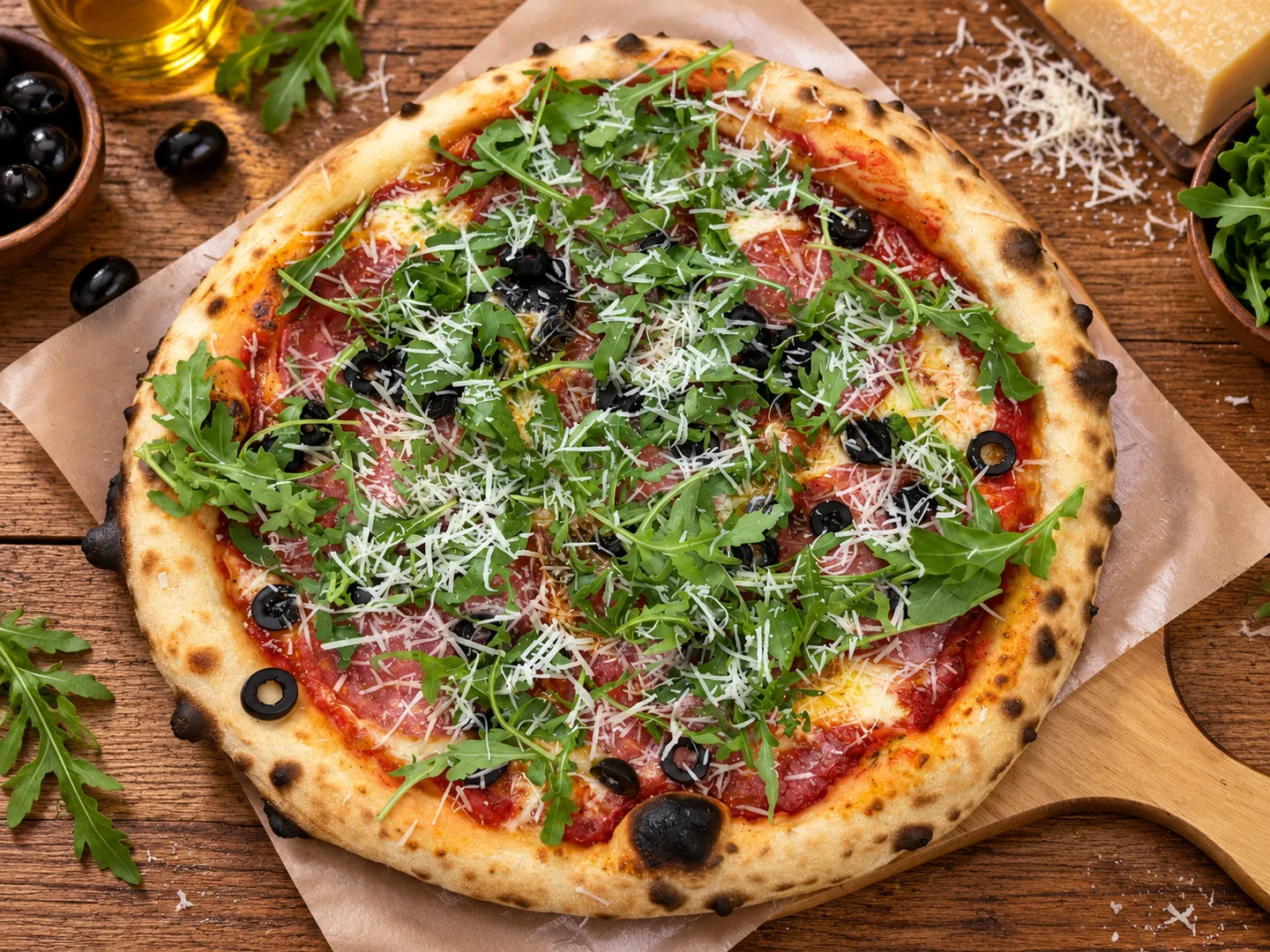Salame, Pizza 32 cm, ciasto neapolitańskie